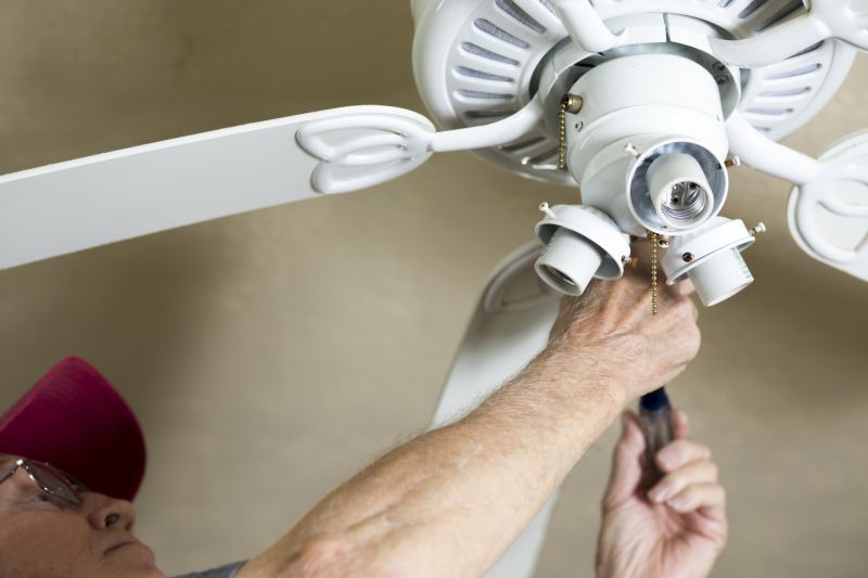 Handyman Installing a Ceiling Fan